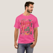 「ハッピーハプライーおもしろいティー」 Tシャツ (正面フル)