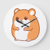 ハッピーハムスターの壁時計 ラージ壁時計 (正面)