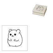 ハッピーハムスター切手 ラバースタンプ (押印)