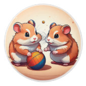 ハッピーハムスター遊ズボール セラミックノブ (正面)