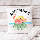 ハッピーハルダイズカニトロピカルビーチクリスマス クッション