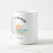 ハッピーハルダイズカニトロピカルビーチクリスマス コーヒーマグカップ (正面左)