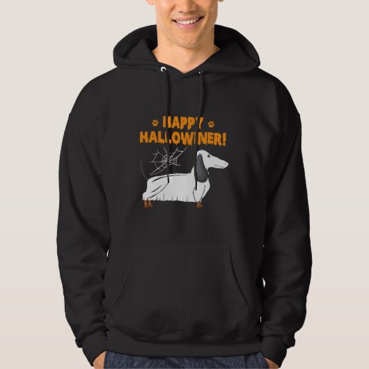 ハッピーハロウィナーダックスシュント幽霊 パーカ (正面)