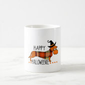ハッピーハロウィニーおもしろい犬秋ハロウィンカワイダ コーヒーマグカップ (中央)