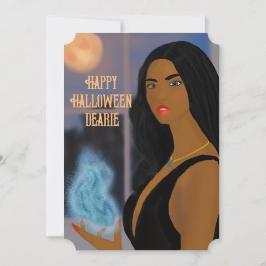 ハッピーハロウィンおばあさん魔女 シーズンカード (正面)