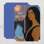 ハッピーハロウィンおばあさん魔女 シーズンカード (正面/裏面)