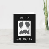 ハッピーハロウィンおばけ顔 カード (正面)