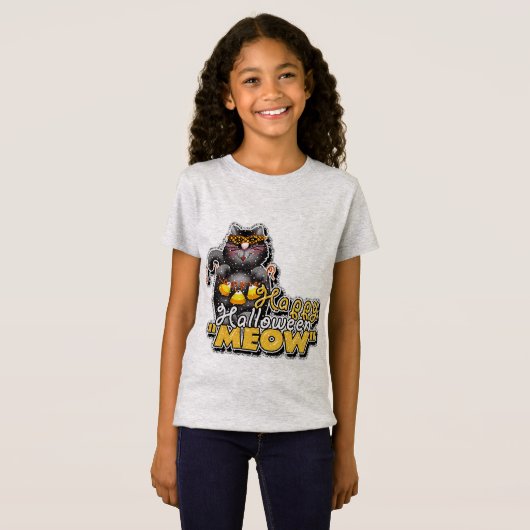 ハッピーハロウィンにゃー Tシャツ (正面フル)