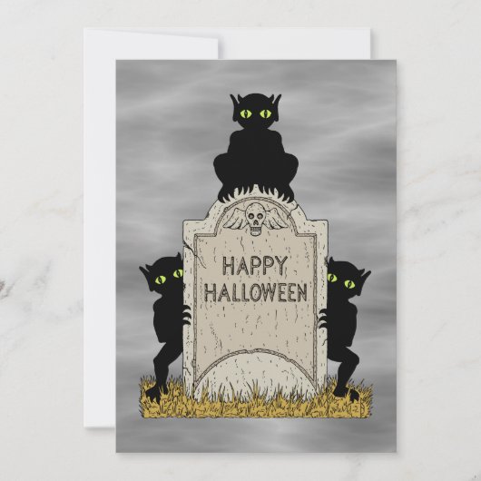 ハッピーハロウィンに集う三悪魔 招待状 (正面)