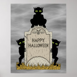 ハッピーハロウィンに集う3悪魔 ポスター