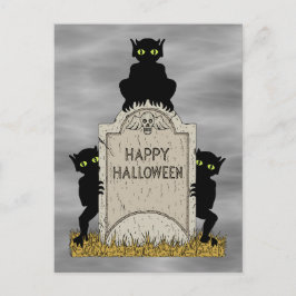 ハッピーハロウィンに集う3悪魔 ポストカード