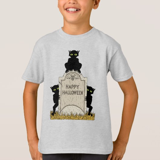 ハッピーハロウィンに集う3悪魔 Tシャツ (正面)