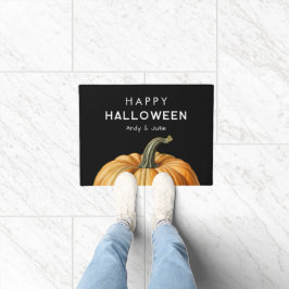 ハッピーハロウィンの玄関マットに大きなかぼちゃ ドアマット