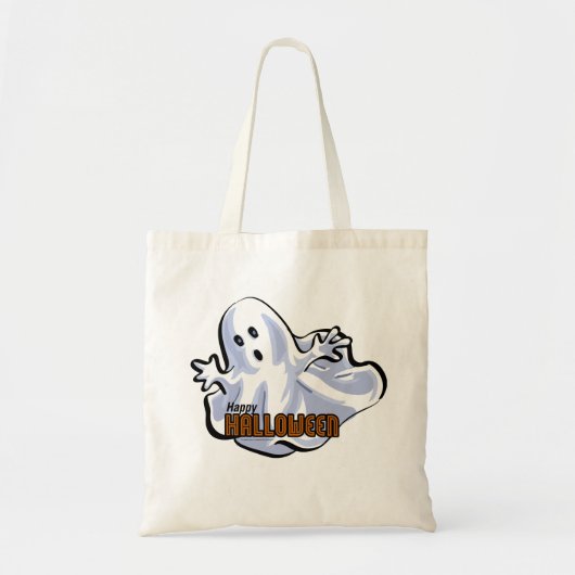 ハッピーハロウィンゴースト トートバッグ (正面)