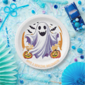 ハッピーハロウィンゴースト ペーパープレート (パーティー)