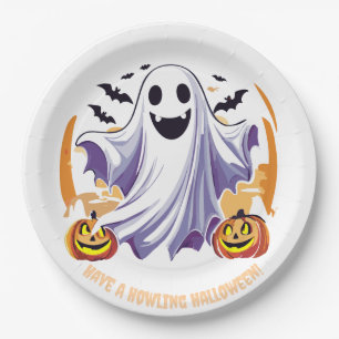 ハッピーハロウィンゴースト ペーパープレート
