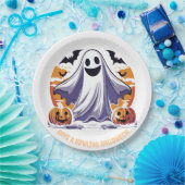 ハッピーハロウィンゴースト ペーパープレート (パーティー)