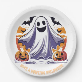 ハッピーハロウィンゴースト ペーパープレート