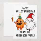 ハッピーハロウィンサンクスマス シーズンカード (正面/裏面)