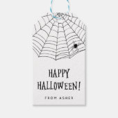 ハッピーハロウィンスパイダーウェブギフトタグ ギフトタグ (正面)