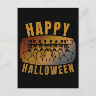 ハッピーハロウィンダンシングスケルトン ポストカード