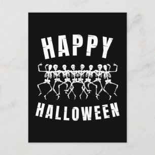 ハッピーハロウィンダンシングスケルトン ポストカード