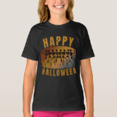 ハッピーハロウィンダンシングスケルトン Tシャツ (正面)