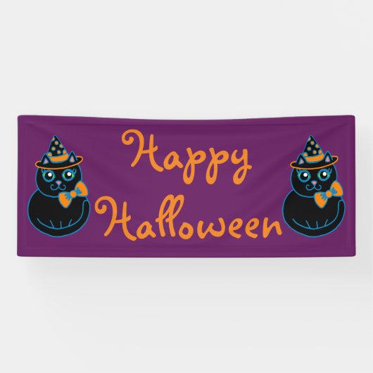 ハッピーハロウィンバナー 横断幕 (横)