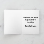 ハッピーハロウィンパンプキンワイングラスハロウィーン カード (内部)