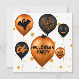 ハッピーハロウィンパーティーバルーン 招待状