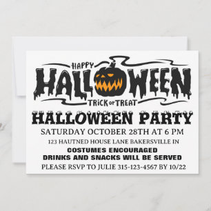 ハッピーハロウィンパーティー招待状 シーズンカード