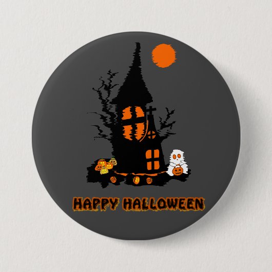 ハッピーハロウィンボタン 缶バッジ (正面)