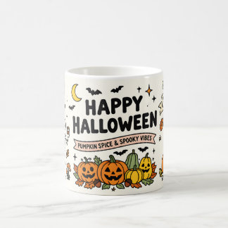 ハッピーハロウィンマグ | パンプキンスパイス | スプーキーな雰囲気 コーヒーマグカップ
