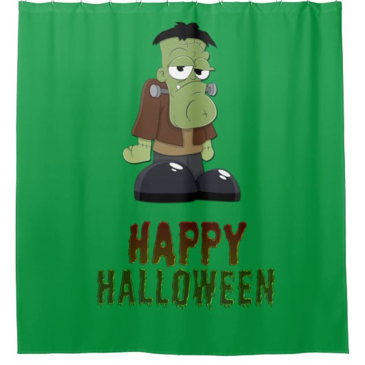 ハッピーハロウィンモンスター シャワーカーテン (正面)