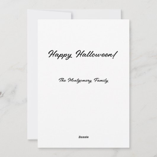 ハッピーハロウィン写真 シーズンカード (裏面)