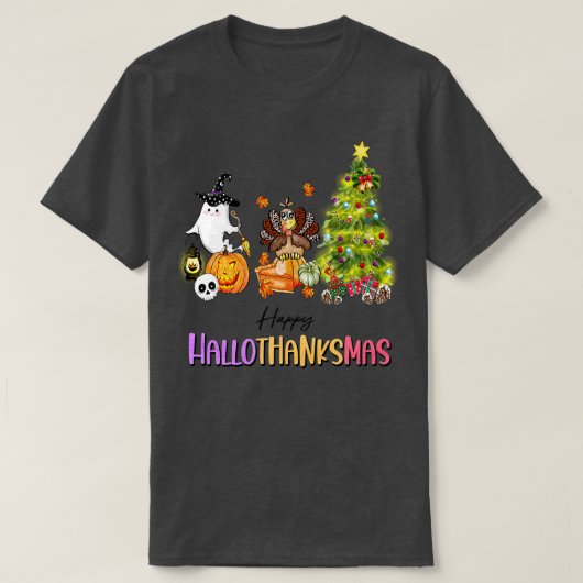 ハッピーハロウィン感謝祭9 Tシャツ (デザイン正面)