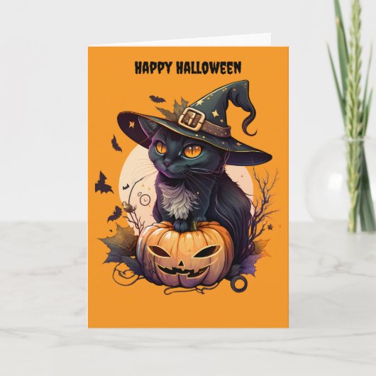 ハッピーハロウィン猫 シーズンカード (正面)