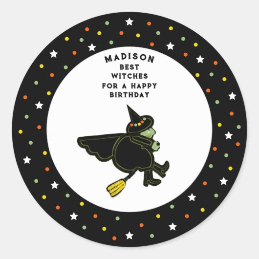 ハッピーハロウィン誕生日 ラウンドシール (正面)