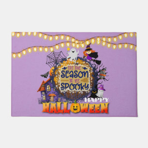 ハッピーハロウィン!お化けの季節のお祝い ドアマット