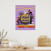 ハッピーハロウィン!お化けの季節のお祝い ポスター (キッチン)