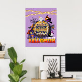 ハッピーハロウィン!お化けの季節のお祝い ポスター (ホームオフィス)