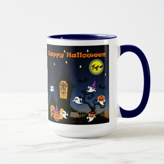 ハッピーハロウィン お化け屋敷 マグカップ (右)