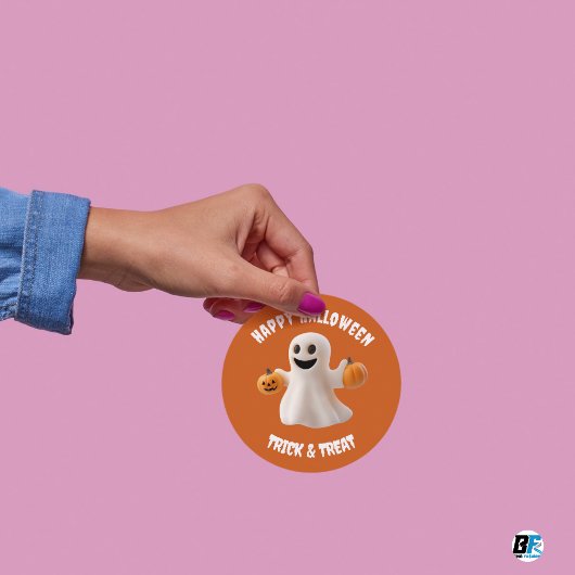 ハッピーハロウィン - お菓子をくれなきゃイタズラしちゃうぞ！ ラウンドシール