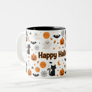 ハッピーハロウィン かわいいホラー ツートーンマグカップ