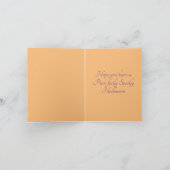 ハッピーハロウィン - かわいい子猫とゴーストがドーナツを食べる ノートカード (内部)