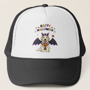 ハッピーハロウィン かわいい犬 バット  トリックオアトリート キャップ