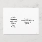 ハッピーハロウィン かわいい衣装の子供たち シーズンポストカード (裏面)