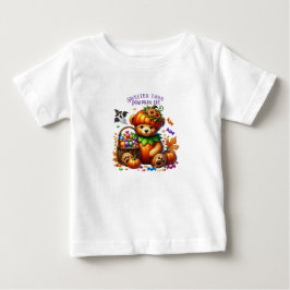 ハッピーハロウィン かわいい魔法使いのクマ ベビーTシャツ