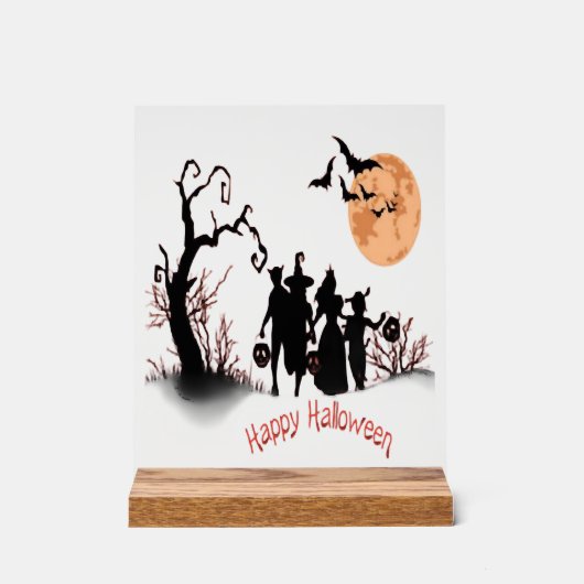 ハッピーハロウィン アクリルサイン (正面)