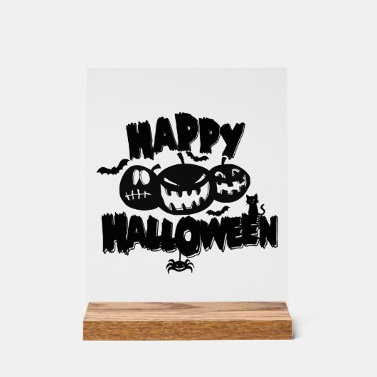 ハッピーハロウィン アクリルサイン (正面)